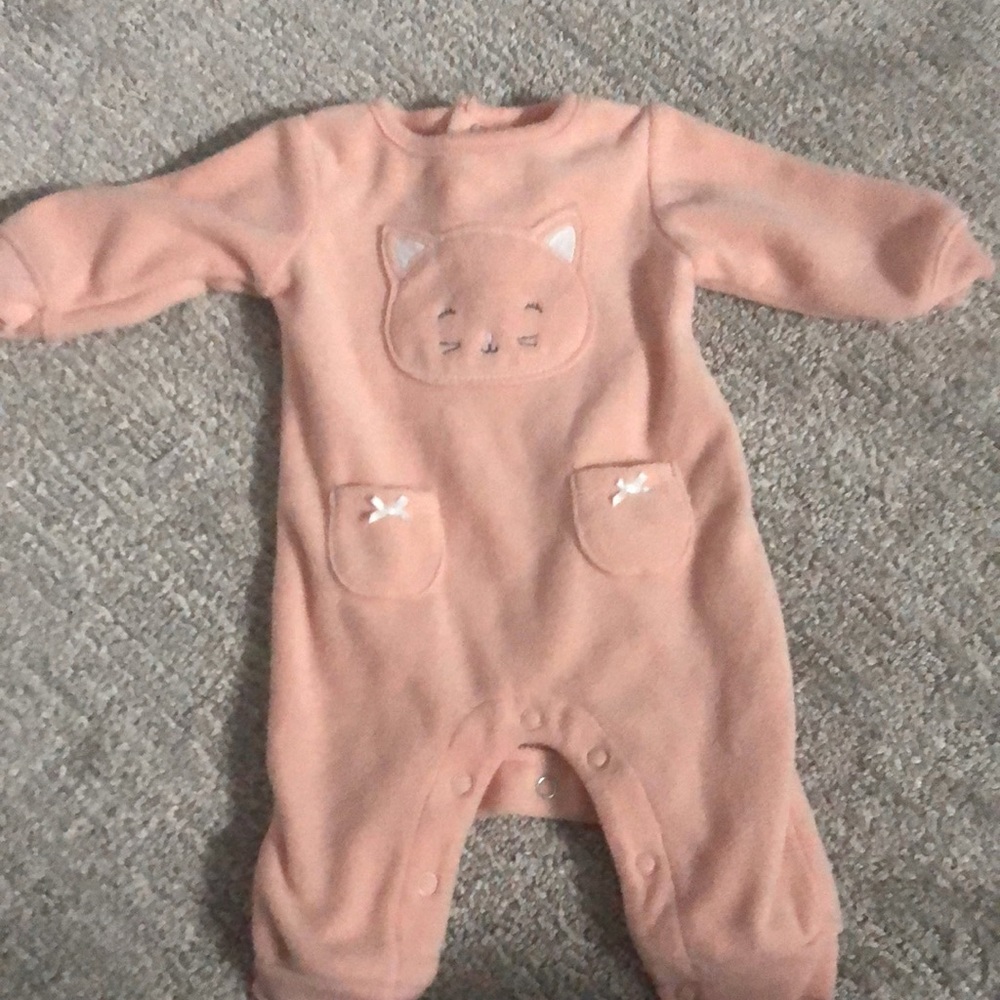 Baby girl kitten one-piece